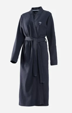JOOP! UNI-PIQUÉ Bathrobe for Women in Navy