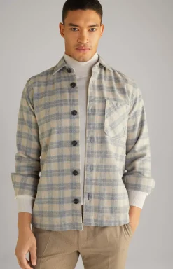 Kalan Flannel Shirt in a Grey/Beige Pattern