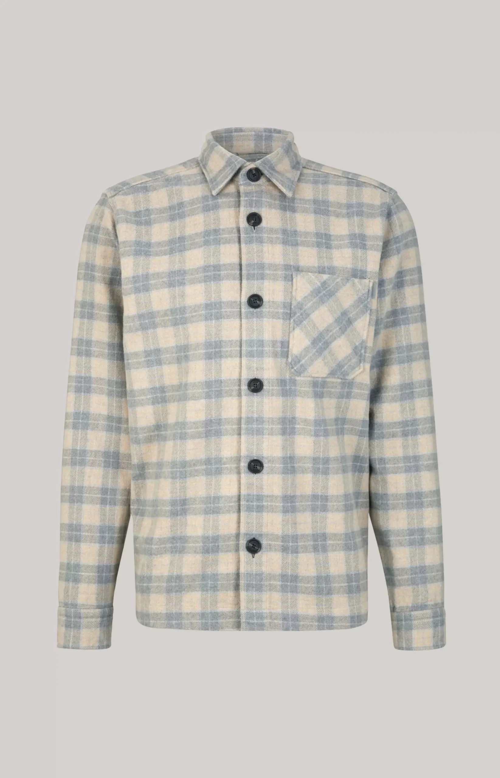 Kalan Flannel Shirt in a Grey/Beige Pattern