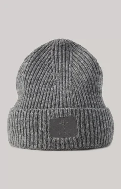 Knitted Beanie in Grey