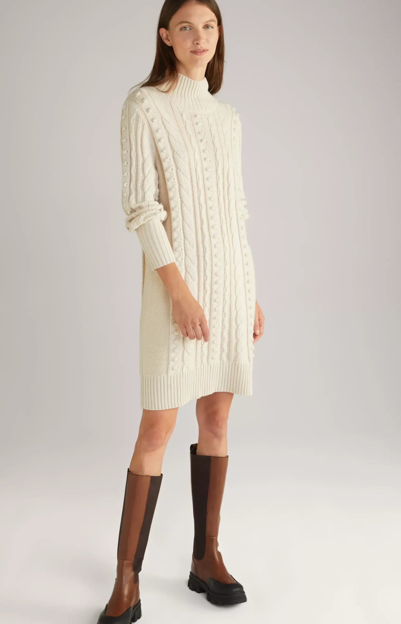 Knitted Dress in Off-White