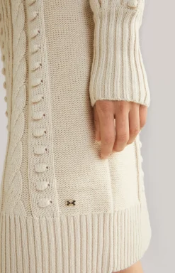 Knitted Dress in Off-White