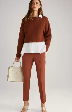 Knitted jumper in Copper Brown
