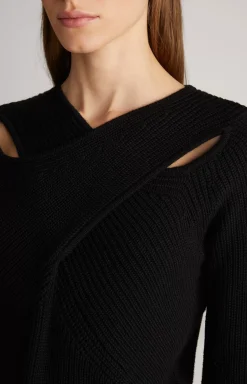 Knitted Pullover in Black