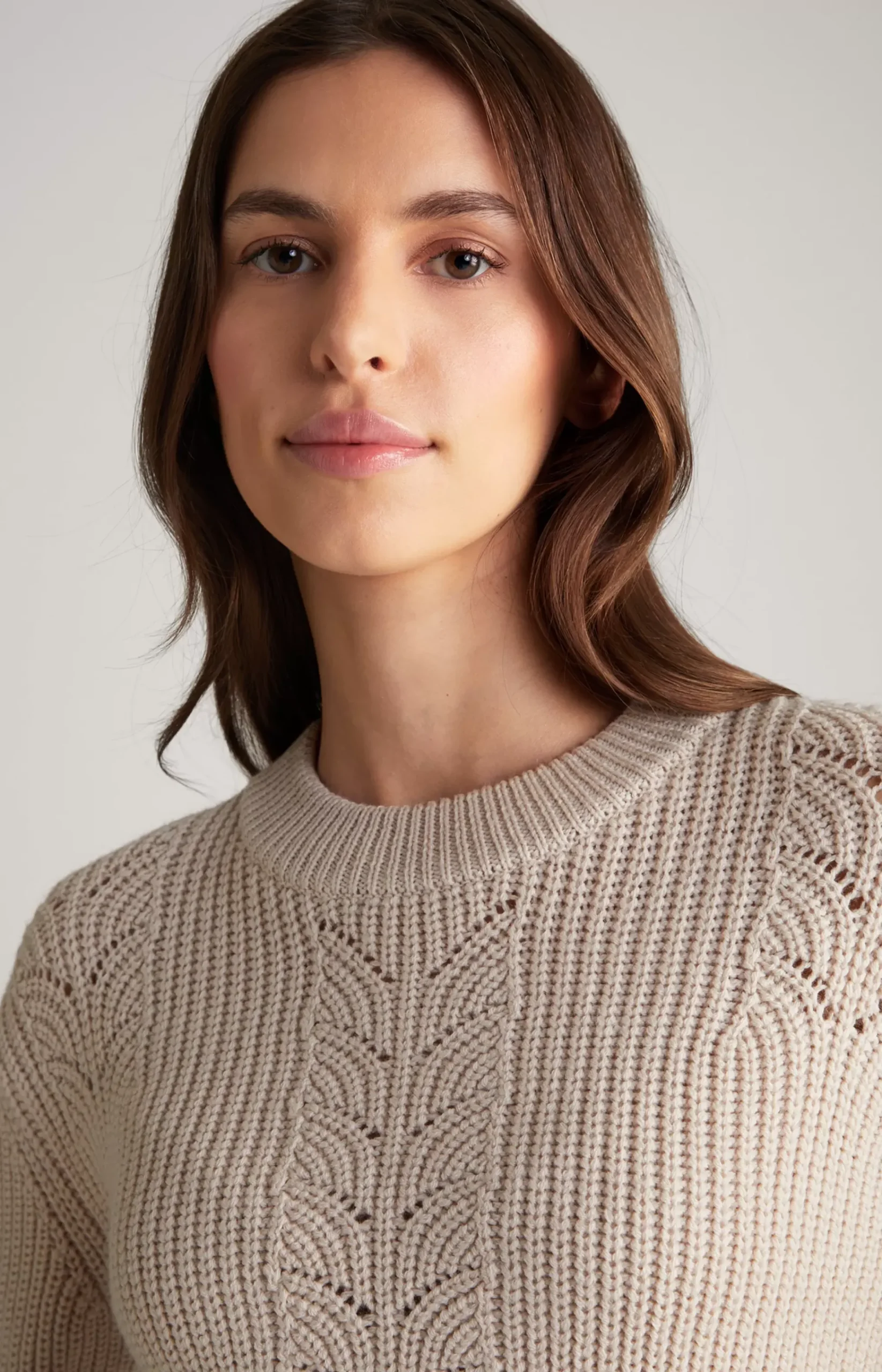 Knitted Pullover in Champagne