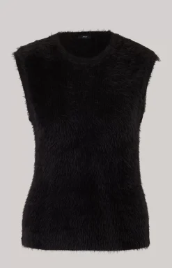 Knitted Sleeveless Top in Black