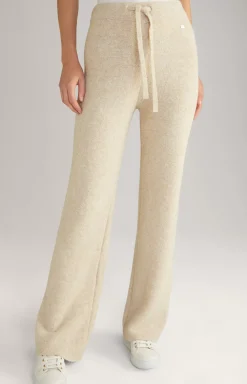 Knitted Trousers in Beige