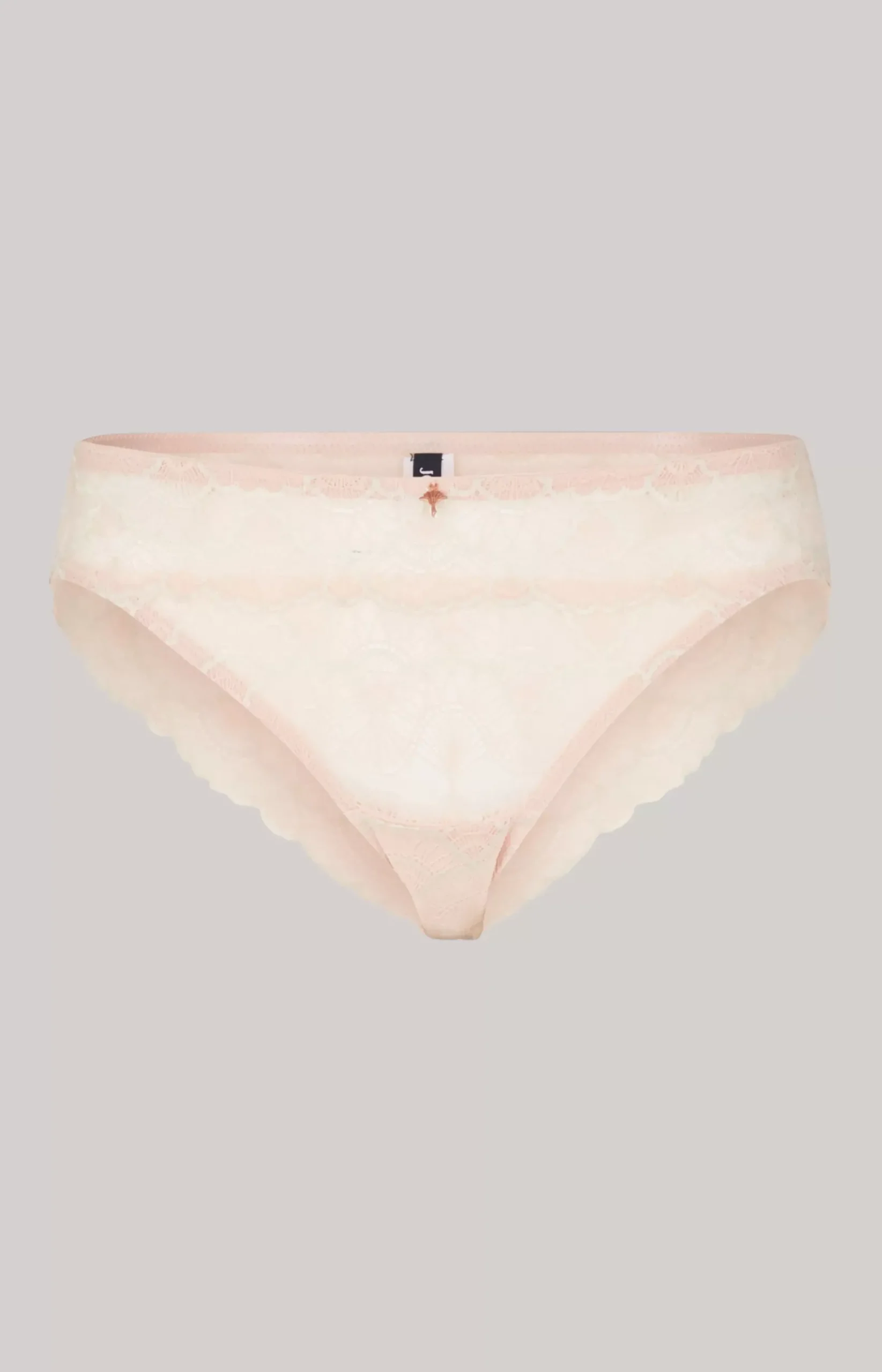 Lace Briefs in Rosé/Ecru