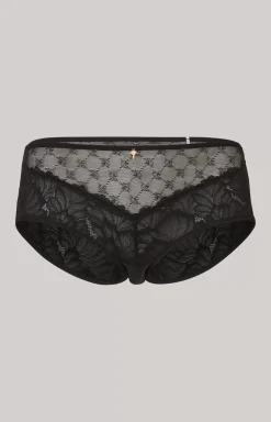 Lace Hipster Panties in Black