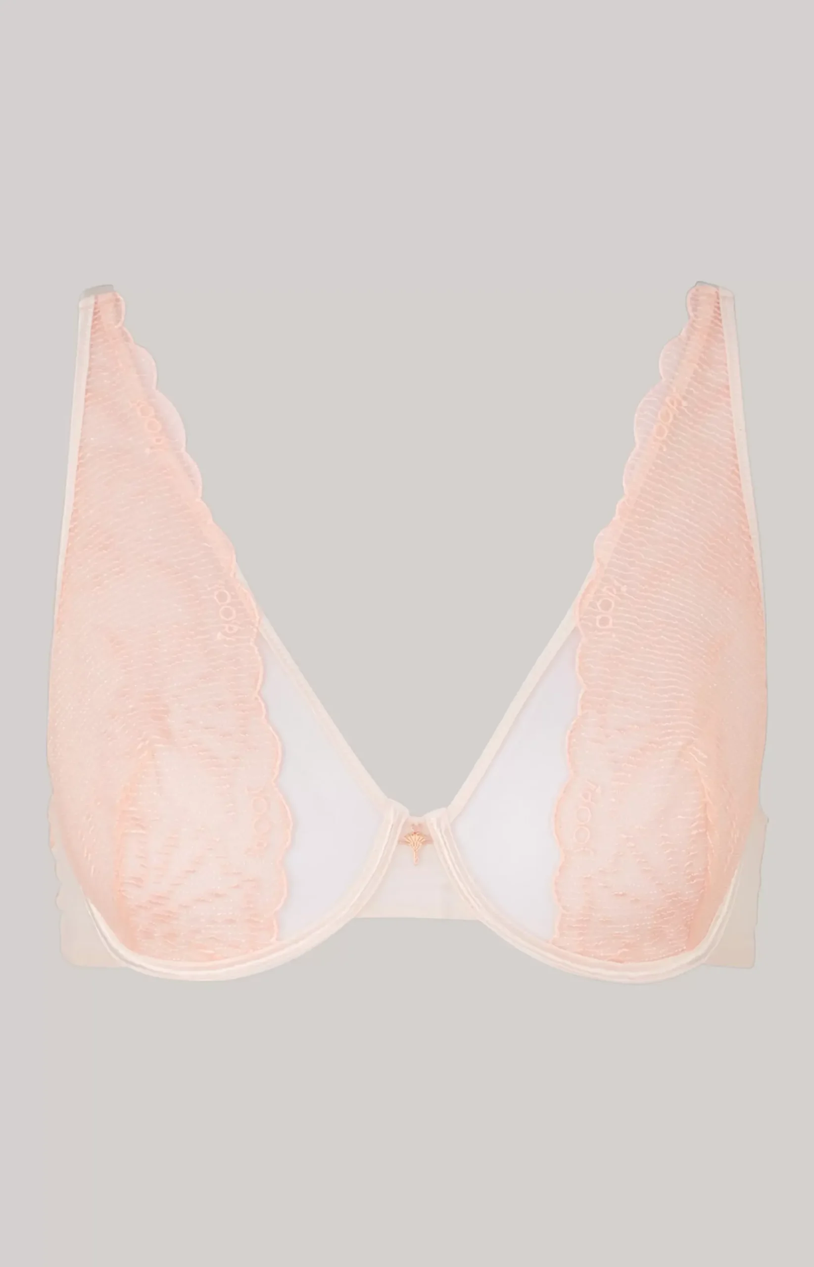 Lace Underwire Bra in Apricot/Blush
