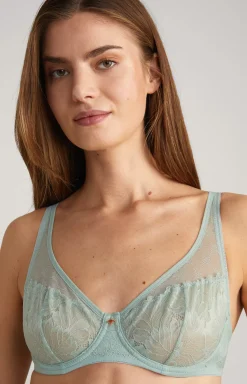 Lace Underwired Bra in Sea Grass