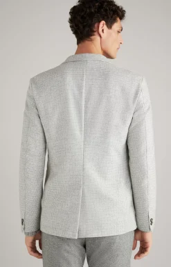 Laig Jacket in Light Grey/Off-white
