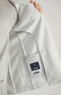 Laig Jacket in Light Grey/Off-white