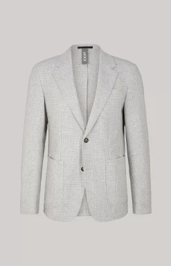 Laig Jacket in Light Grey/Off-white