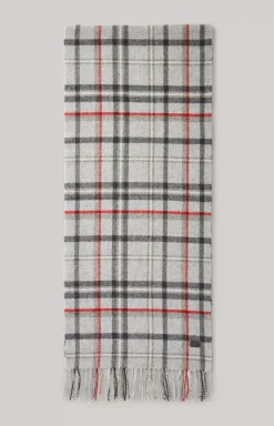 Lamazi Scarf in a Grey/Red Pattern