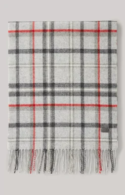 Lamazi Scarf in a Grey/Red Pattern