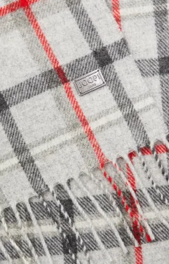 Lamazi Scarf in a Grey/Red Pattern