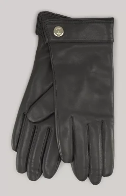 Lamb Nappa Leather Gloves in Black