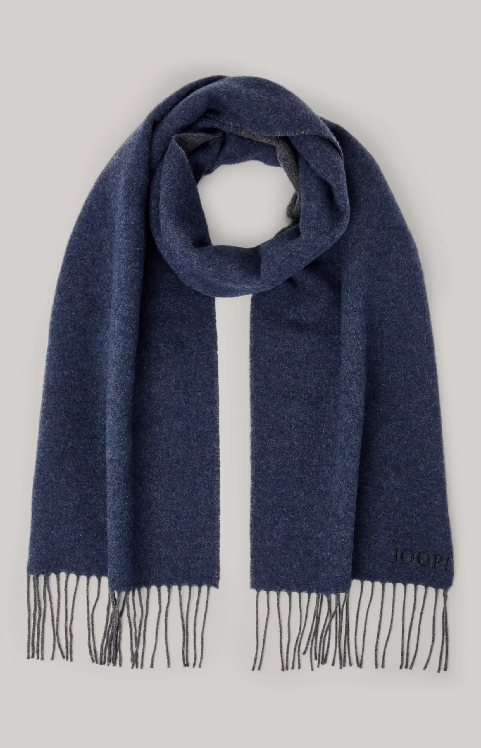 Larsen Wool Scarf in Dark Blue