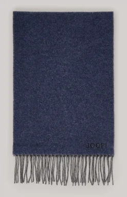 Larsen Wool Scarf in Dark Blue