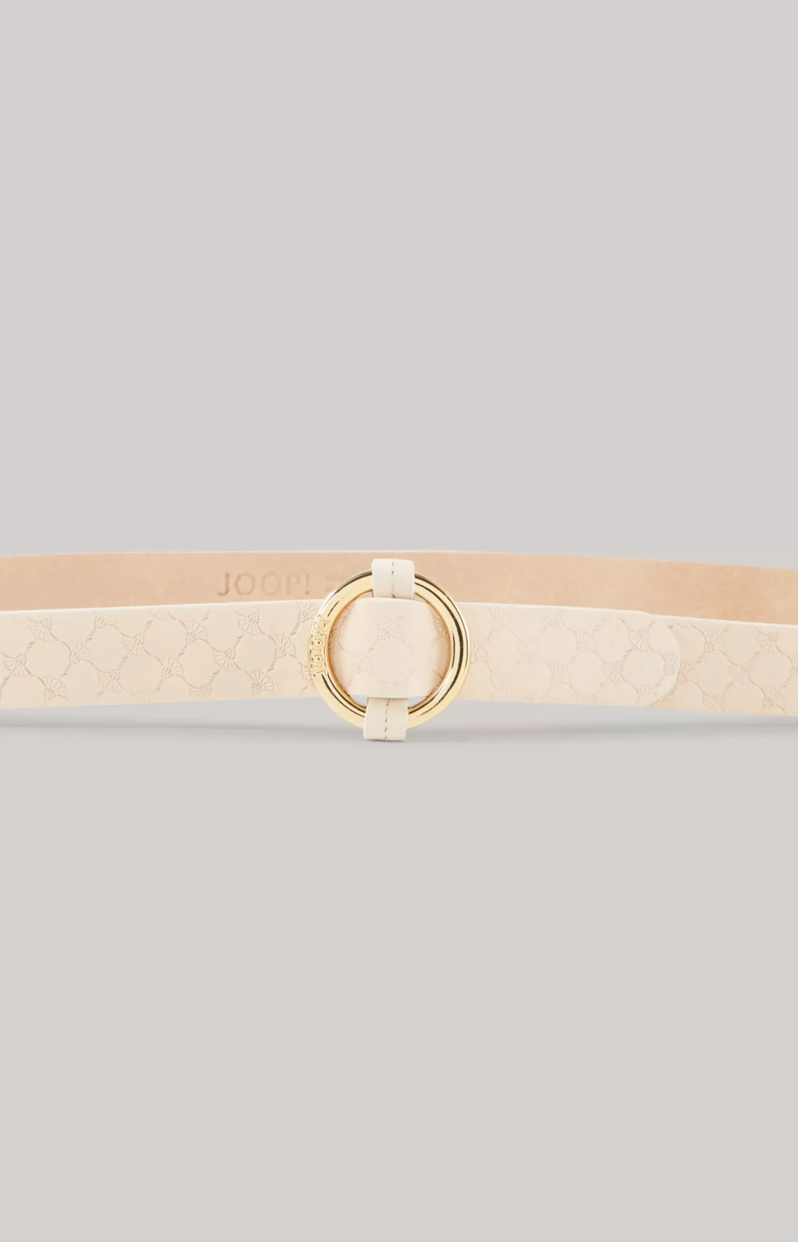 Leather Belt in Beige