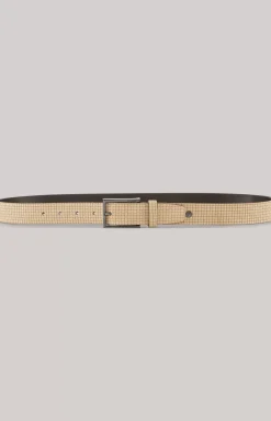 Leather Belt in Beige