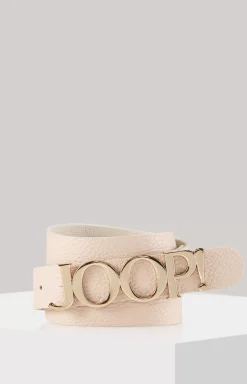 Leather Belt in Cream