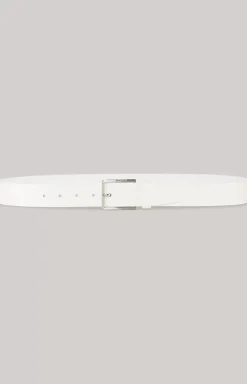 leather belt in off-white