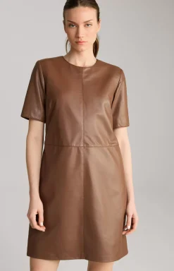 Leather Dress in Brown