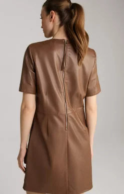 Leather Dress in Brown