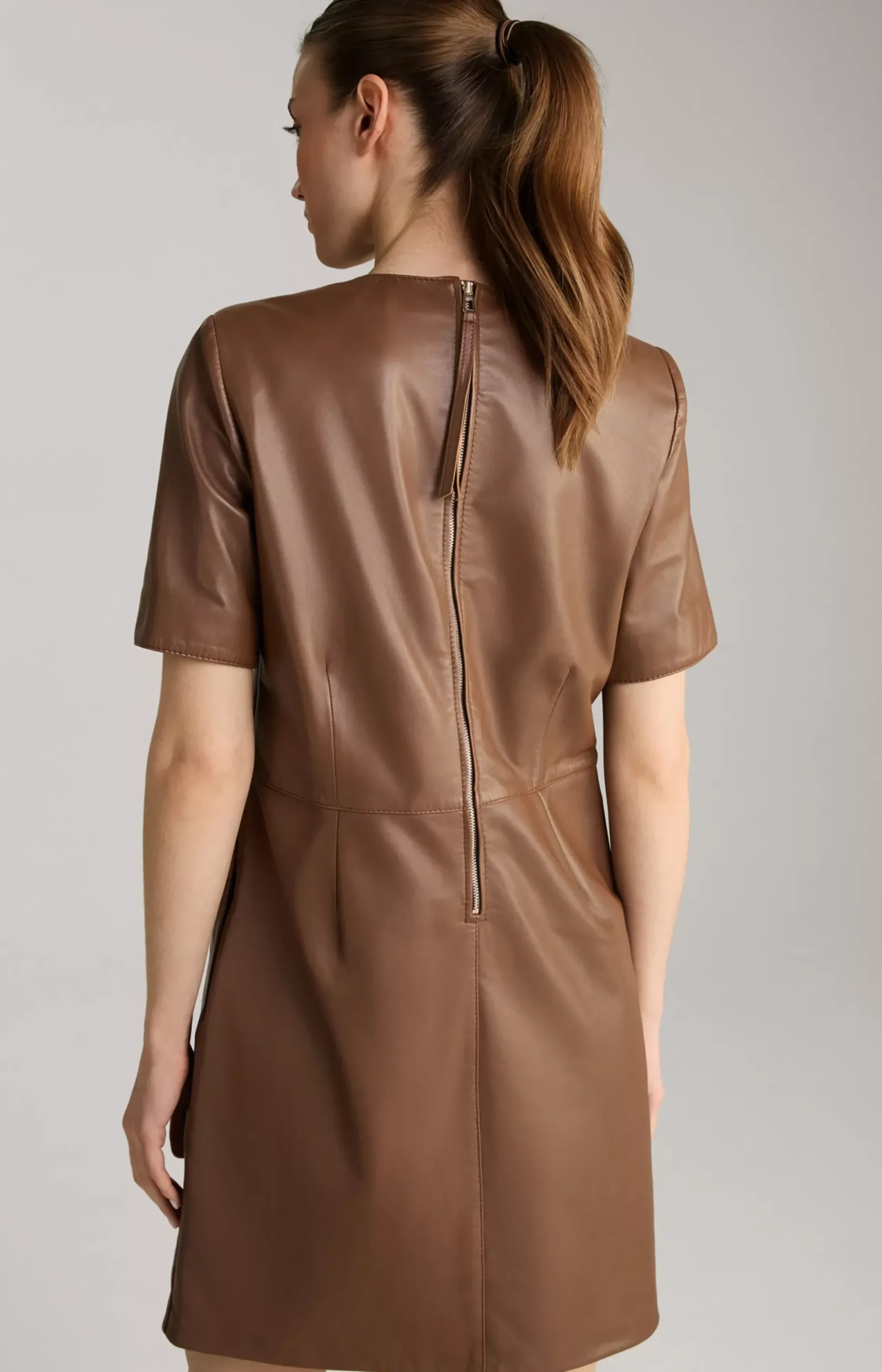 Leather Dress in Brown
