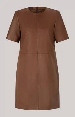 Leather Dress in Brown