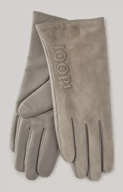 Leather Gloves in Grey