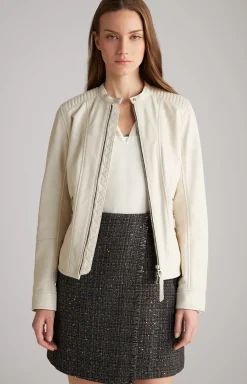 Leather Jacket in Champagne