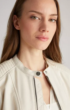 Leather Jacket in Champagne