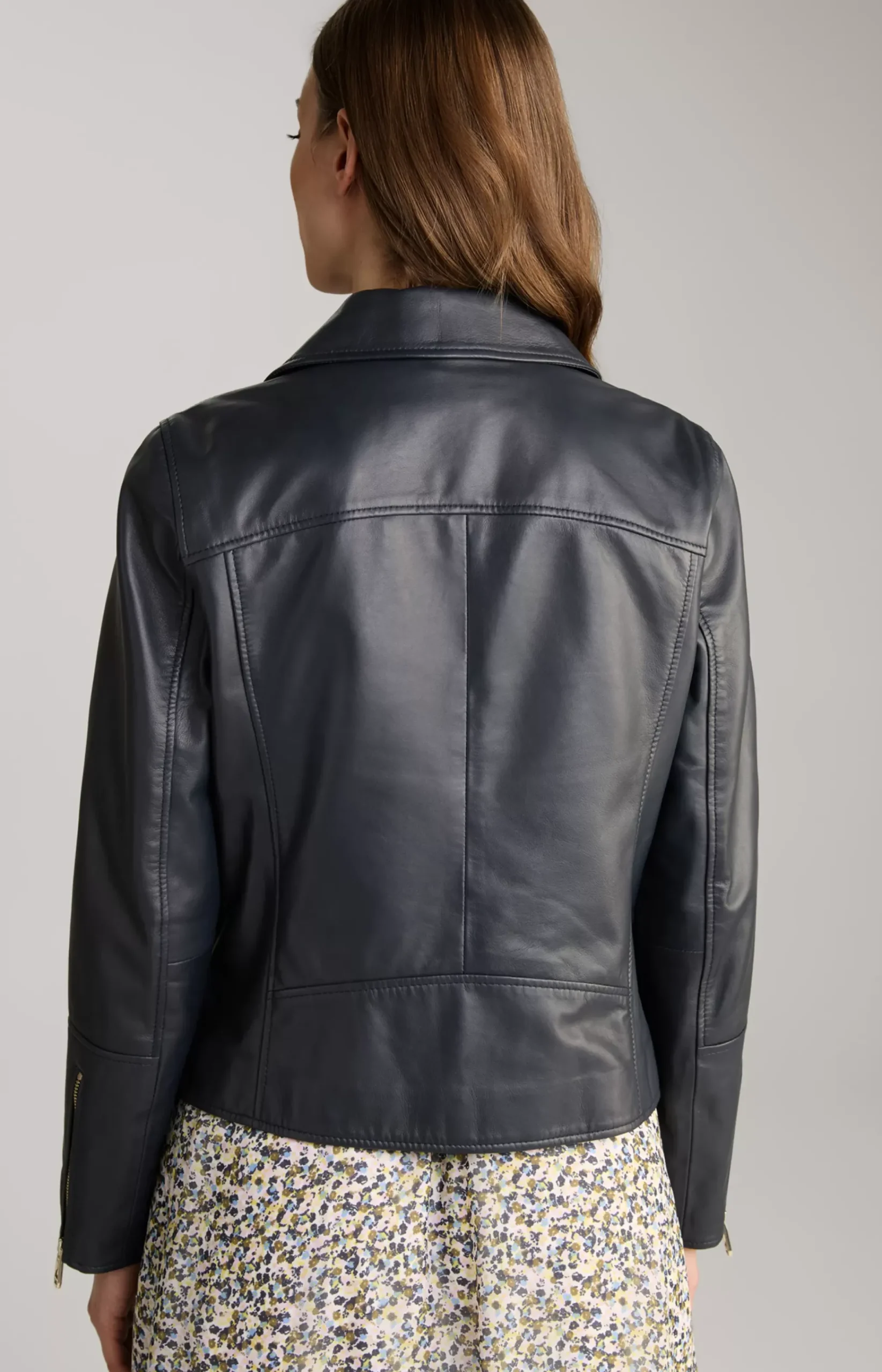 Leather Jacket in Navy