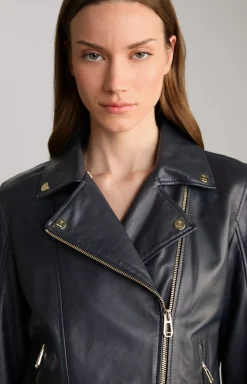 Leather Jacket in Navy
