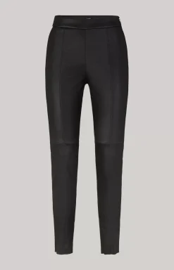 Leather Jeggings in Black