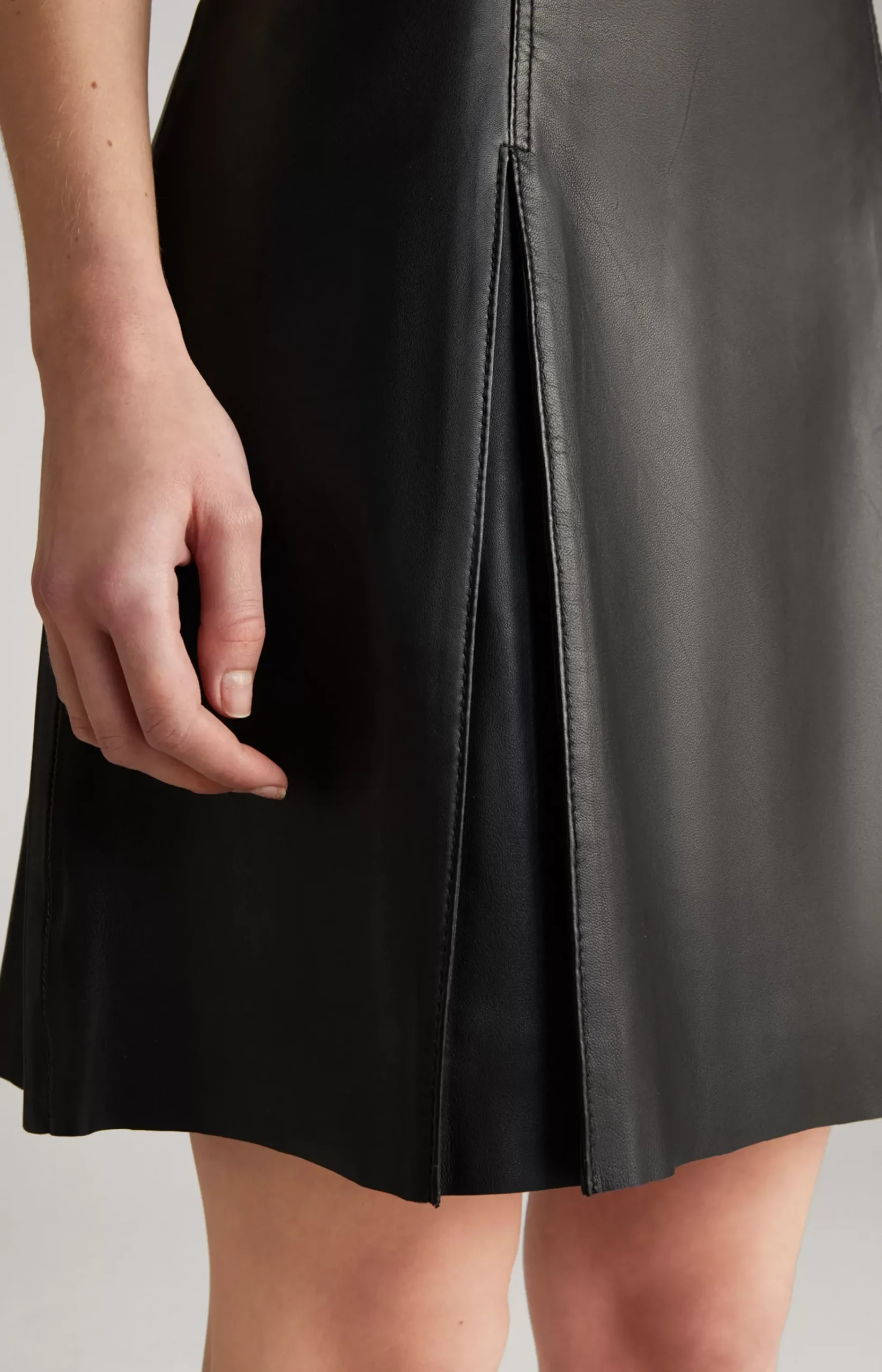 Leather Skirt in Black