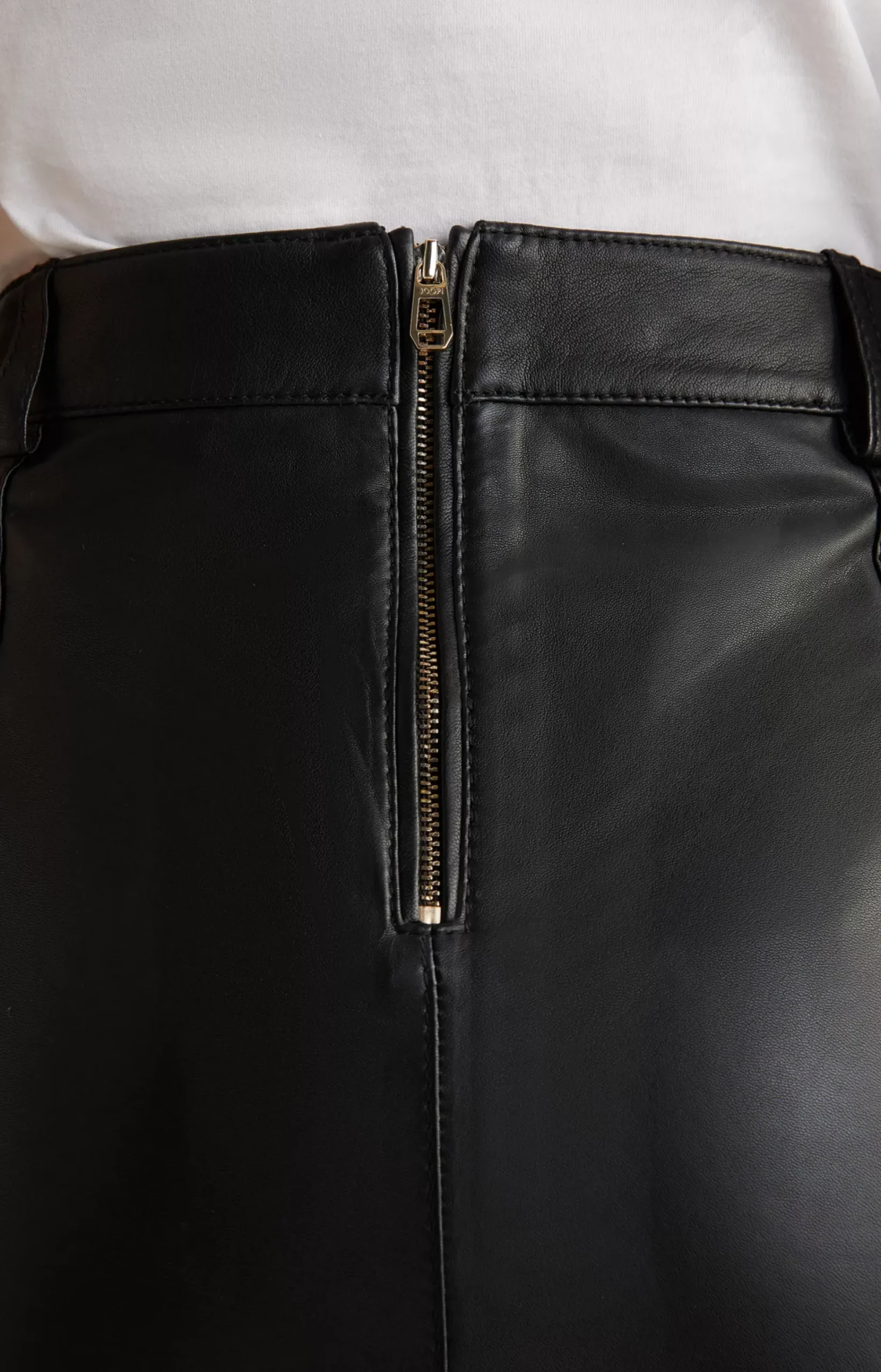 Leather Skirt in Black