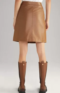Leather Skirt in Brown