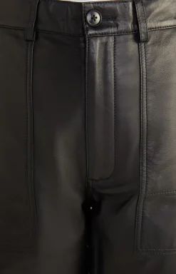 Leather Trousers in Black