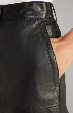 Leather Trousers in Black