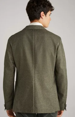 Lenderson double-breasted jacket in mottled green