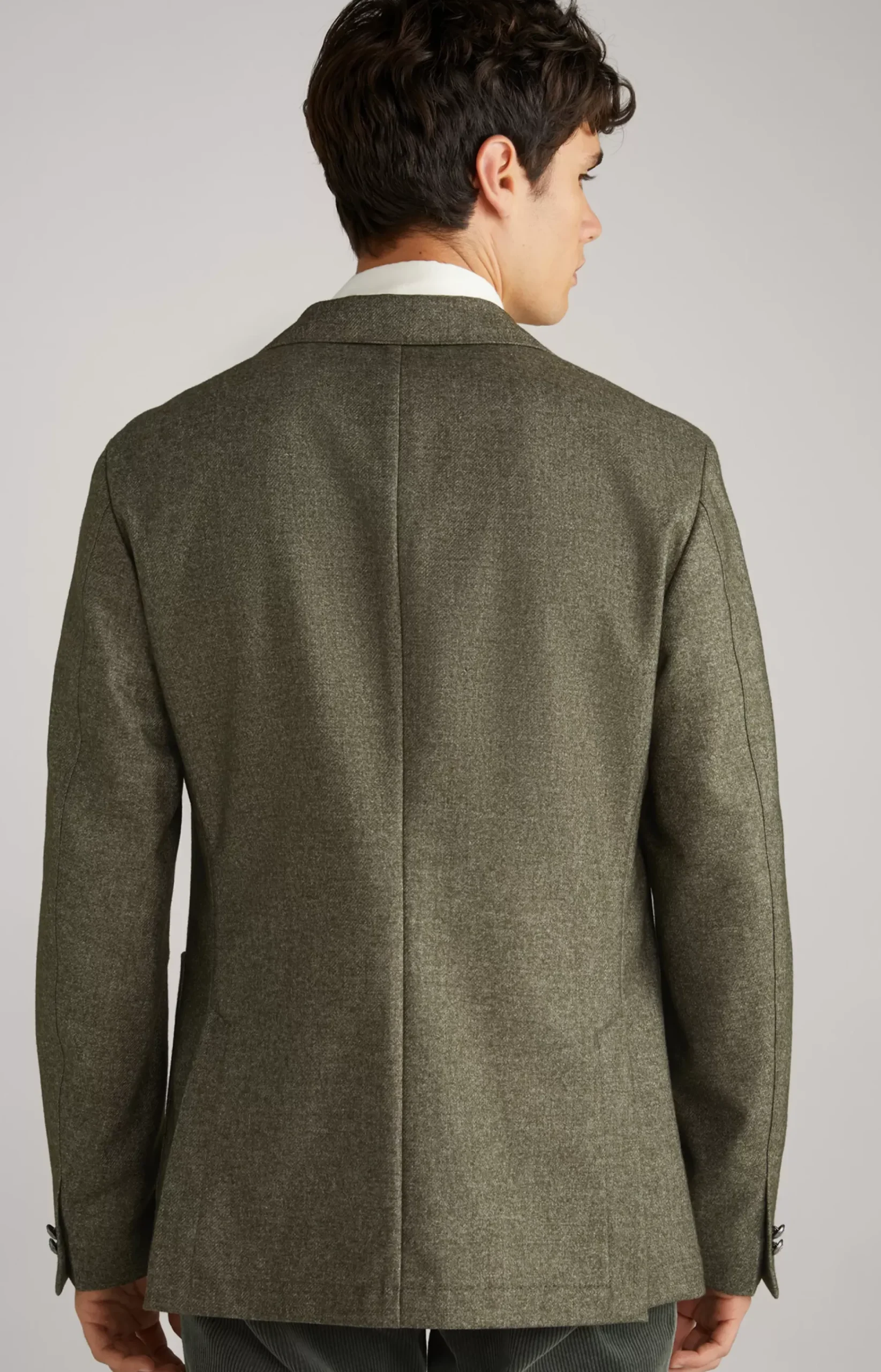 Lenderson double-breasted jacket in mottled green