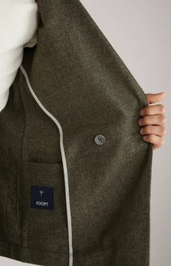 Lenderson double-breasted jacket in mottled green