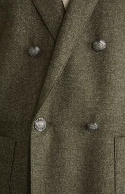 Lenderson double-breasted jacket in mottled green