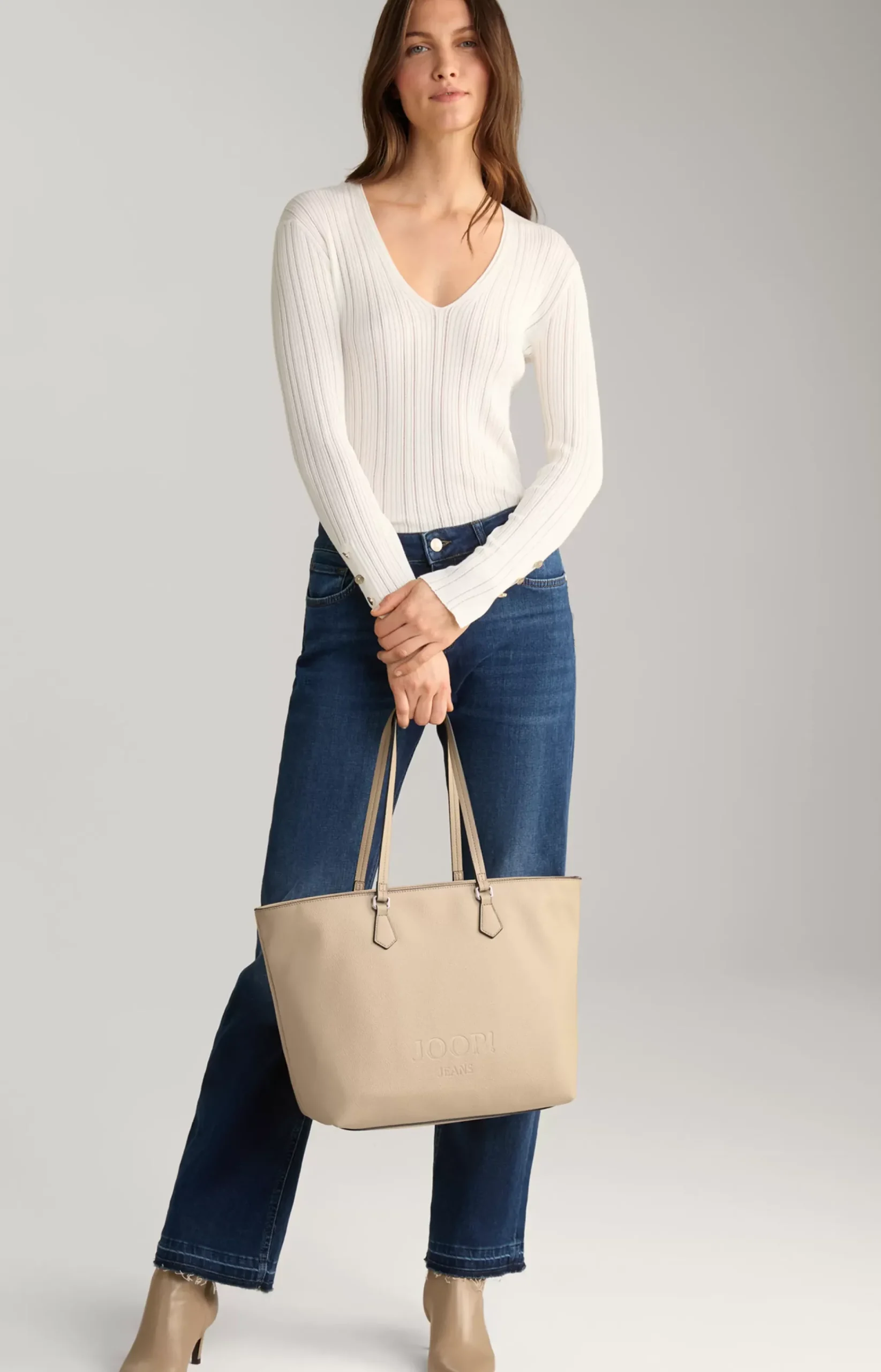 Lettera Lara Shopper in Greige