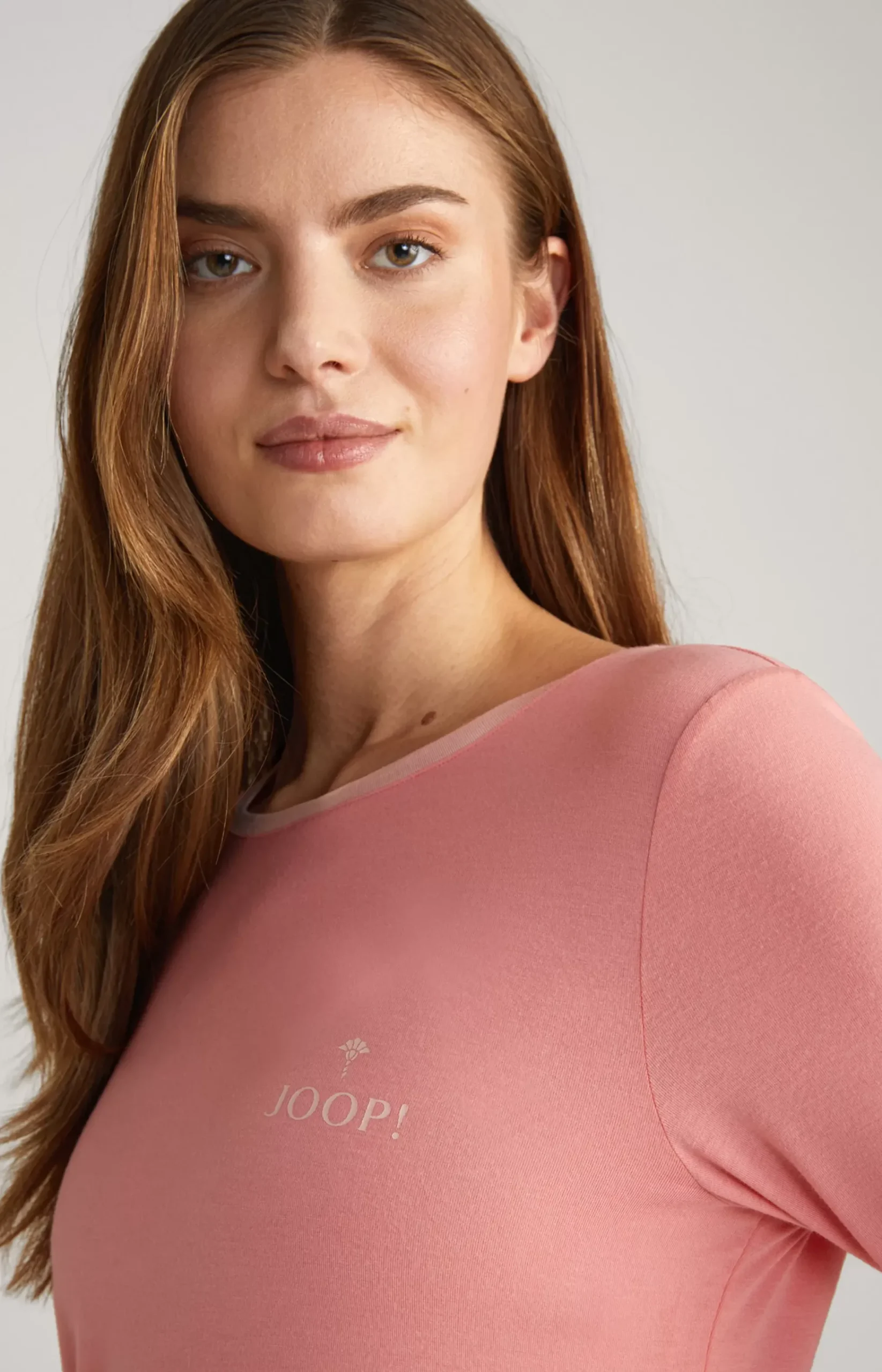 Long Loungewear Shirt in Flamingo