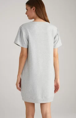 Long Loungewear Shirt in Grey Melange